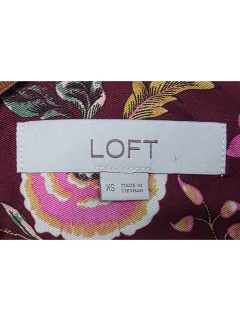 Women's - LOFT Floral Long Sleeve Blouse, Size XS - Picture 5 of 7